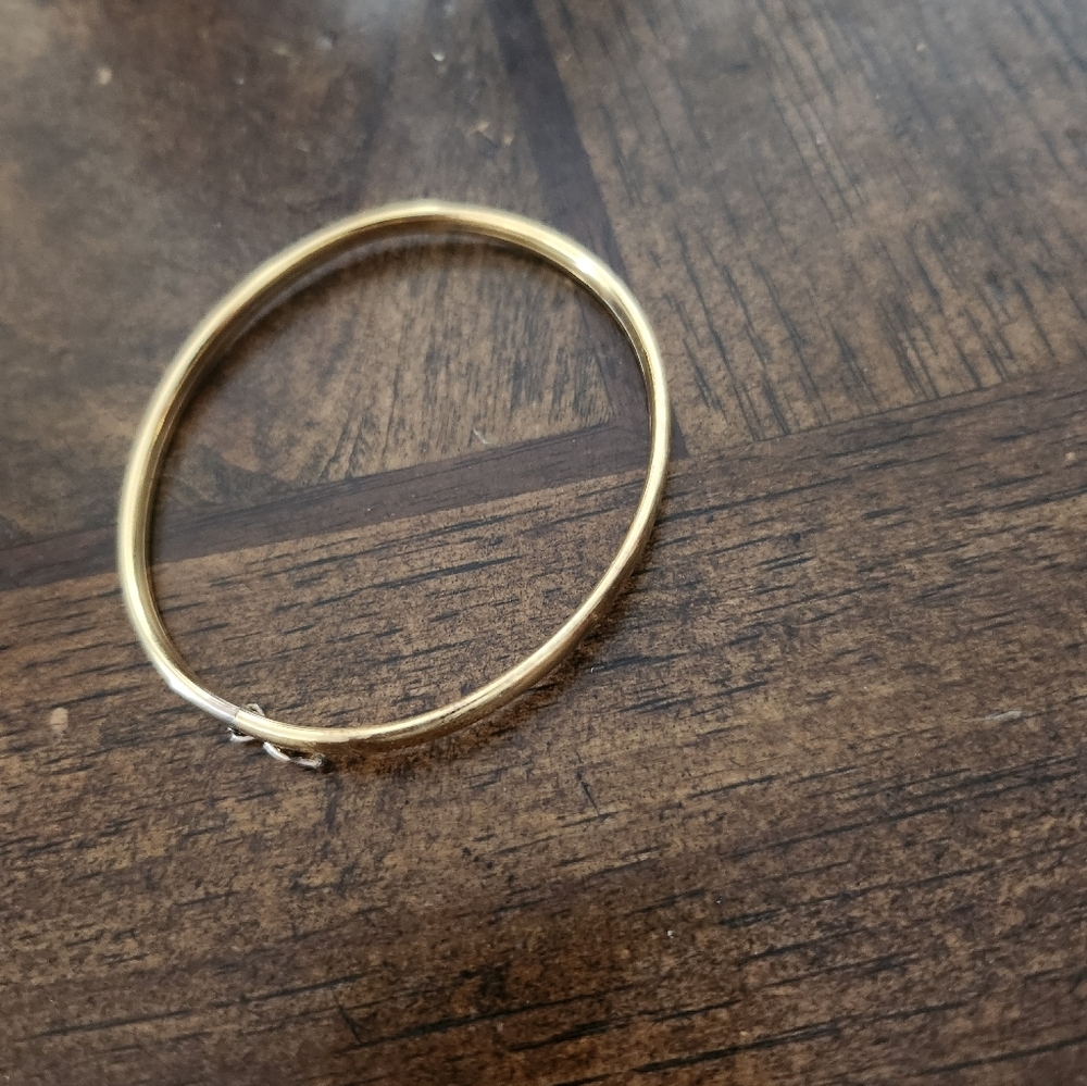 925 sterling silver gold plated bangle - Picture 2 of 5